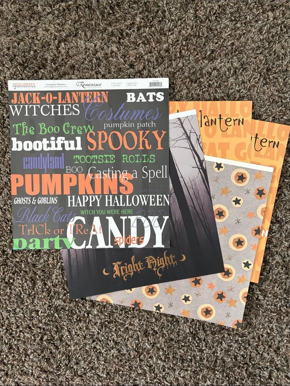 Halloween Scrapbook Mixed Lot Crafts, Stamps  Paper Stickers Bags Washi Tape